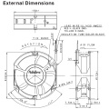 172 * 150 * 51 mm Kühlung Ventilator DC 17251 Fan DC Brushless